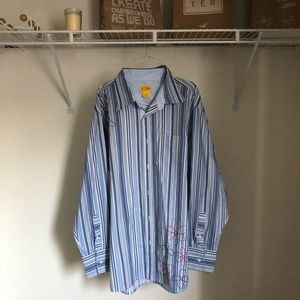 NEW P.J. Mark Floral Embroidered Button Down Top